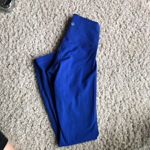 Lululemon wunder under royal blue pants / leggings